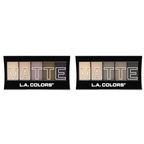 L.A. COLORS Matte Eyeshadow Palette Bundle – 10 Shades