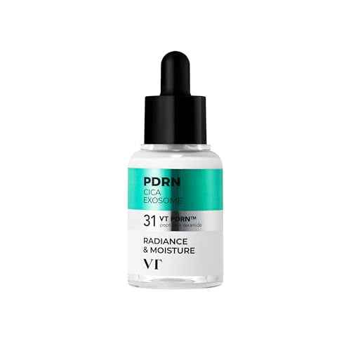 VT COSMETICS PDRN Cica Exosome Ampoule, Firming Serum with Peptide & Ceramide for Anti-Aging, Wrinkle Care, Plumping, Hydration & Radiant Glow, For All Skin Types, Korean Skincare (1.01 fl. oz.)