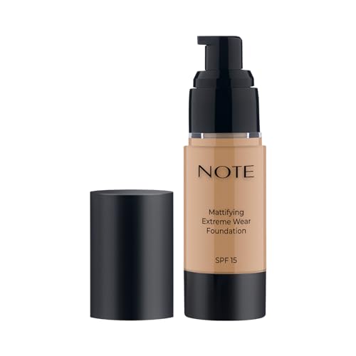 NOTE Mattifying Extreme Wear Liquid Foundation SPF 15 - Full Coverage Foundation Makeup - Matte for Oily and Combination Skin - 04-1 oz.