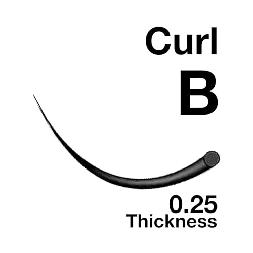 Lash Extensions 0.25mm Thickness B Curl Length 12mm Volume Individual Eyelashes For Eyelash Extensions (0.25,B,12mm)