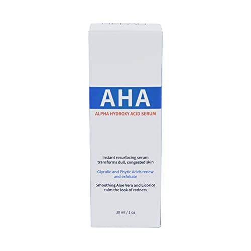 AHA Alpha Hydroxy Acid Serum Renewal Serum, Instand Resurfacing Serum Transforms Dull Congested Skin, Exfoliate Serum, 30ml