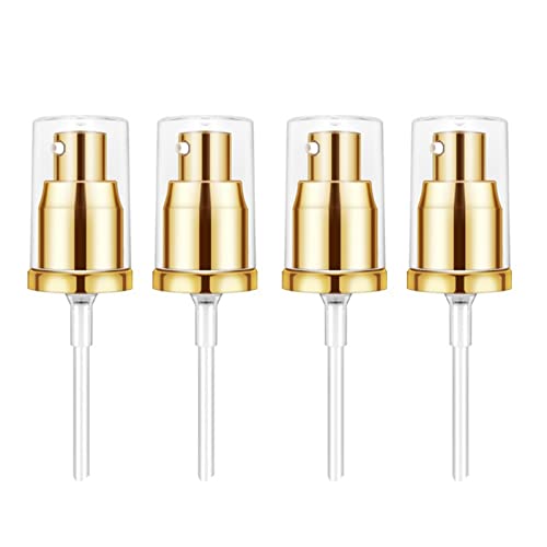 4-Pack Gold Foundation Pump for Liquid Makeup Bottles