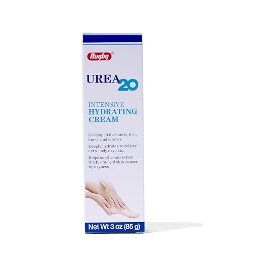 Rugby Urea 20% Intensive Hydrating Cream - Urea Cream for Feet, Hands, Knees, and Elbows - 3 Oz (1 Pack)