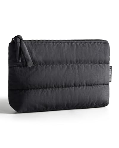 BAGSMART Small Makeup Bag - Slim Water-Resistant Organizer