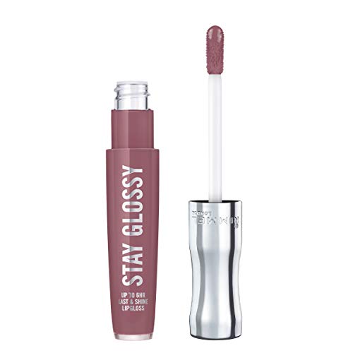 Rimmel Stay Glossy Lip Gloss, Bare Minimum, Pack of 1 Stay Glossy Lip Gloss in 290 Date Night
