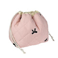 Large Makeup Bag, Cute Drawstring Cosmetic Bag with Canvas Lining, Floral Coquette Aesthetic Toiletry Bag, Travel Make Up Organizer Bag for Women and Girl (Pink Black Bow)