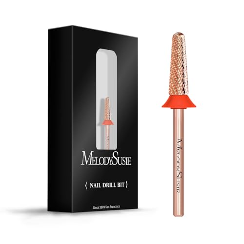 Cone Shape Nail Drill Bits 3/32'' Rose Gold Fine Grit