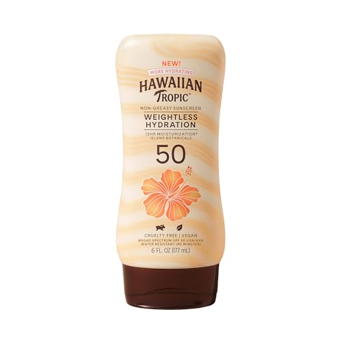 Hawaiian Tropic Weightless Hydration, Non-Greasy Sunscreen, SPF 50, 6 fl oz (177 ml)