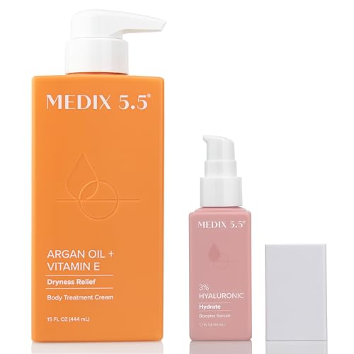 Medix 5.5 Argan Oil Anti-Aging Cream + 3% Hylaruonic Acid Hydrating Booster Serum Set