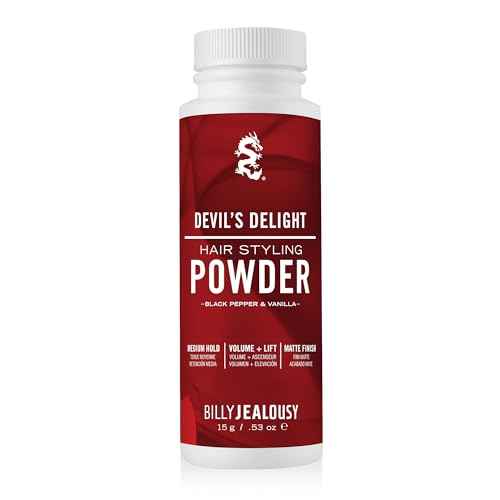 Billy Jealousy Hair Styling Powder ? Volume & Texture Powder for Men, Medium Hold, Matte Finish, Vegan, Black Pepper & Vanilla Scent ? Essential Barber Accessories For All Hair Types