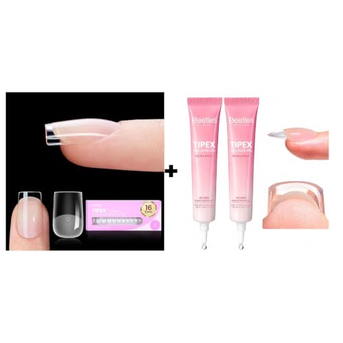 Beetles Tipex Lite Instant Apex Nail Tips XS Square No Builder Gel Needed