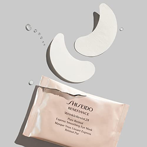 Shiseido Benefiance WrinkleResist24 - Pure Retinol Express Smoothing Eye Mask - 12 Sets of Two Eye Masks - Reduces Appearance of Wrinkles in 15 Minutes