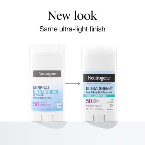 Neutrogena Ultra Sheer Mineral Sunscreen Stick SPF 50