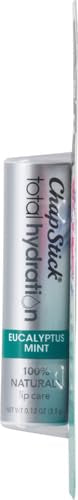 Chapstick Total Hydration (Eucalyptus Mint Flavor, 0.12 Ounce) Flavored Lip Balm Tube, Natural Age Defying Lip Care, Clinically Proven, Non-tinted, Eucalyptus Mint, 1 Count