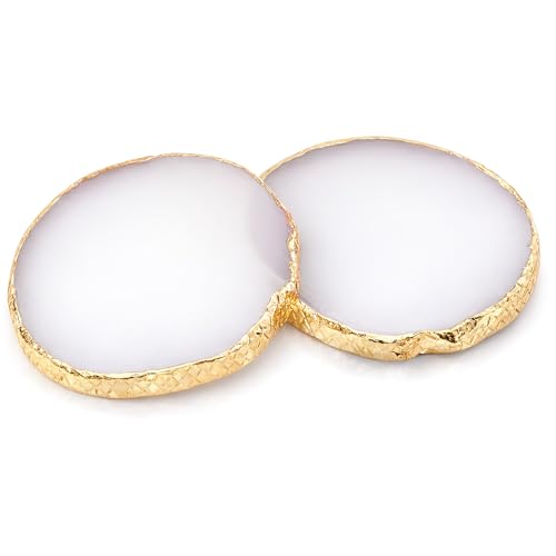 Pengxiaomei 2 Pcs Resin White Nail Art Palette, Polish Palette Nails