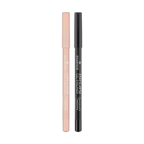 Essence Stay & Play Gel Eyeliners Bundle - Black & Nude