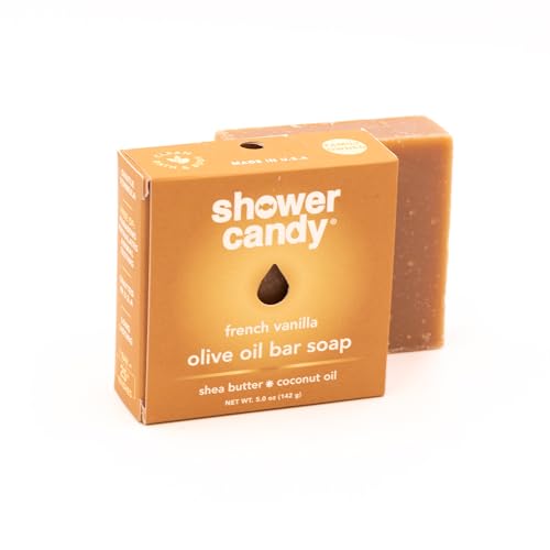 French Vanilla Bar Soap - 5.0 oz Natural Body Wash Bar - Made in USA - Olive Oil, Shea Butter, Coconut Oil