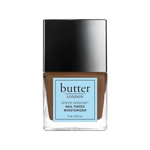 butter LONDON Sheer Wisdom Nail Tinted Moisturizer, Deep, 0.4 Fl Oz