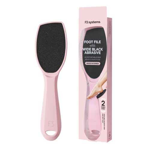 F3 Systems Wide Emery Foot File - Double-Sided Callus Remover (Pink)