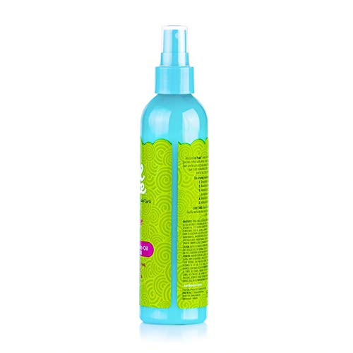 Just For Me Curl Peace 5-In-1 Wonder Spray (3 Pack) - Detangles, Nourishes, Heat-Protects, Reduces Frizz, Adds Shine, Contains Flaxseed, Avocado Oil, Castor Oil, No Animal Testing, 8 oz