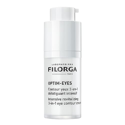 Filorga Optim-Eyes Eye Cream, Revitalizing 3-in-1 Skin Treatment for Rapid Reduction of Dark Circles, Wrinkles & Puffiness Around the Eyes, 0.5 fl. oz.