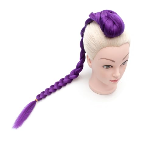 Purple Braid Hair Extensions 26 Inch Ponytail
