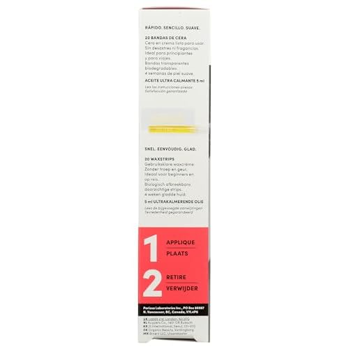 Parissa Natural Face & Lip Wax Strips | Beginner-Friendly & Gentle for Sensitive Skin | Ready-to-Use Strips for Upper Lip, Chin & Face | 20 Strips (10 x 2)