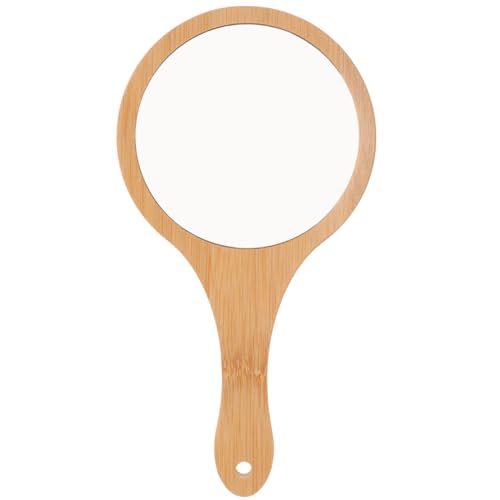 GALPADA Bamboo Hand Mirror - Portable Travel Makeup & Grooming Mirror