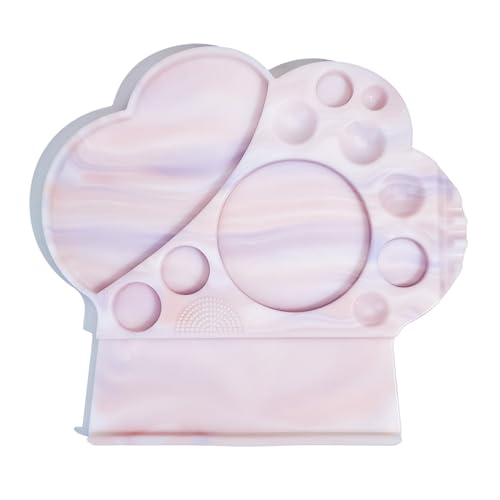 Libeauty Extra Large Lash Lift Palette for Lotion Storage & Mixing, Silicone Tray for Professional Salon, Non-Slip Cat Paw Design, Misty Pink