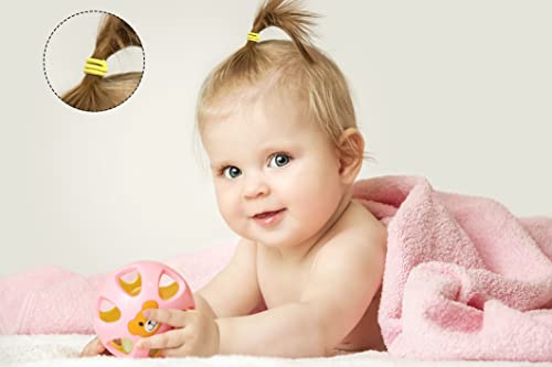 CÉLLOT 360pcs Baby Hair Ties - No Crease Elastic Bands in 36 Colors