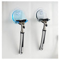 EIKS 2 Pack Portable Razor Holder Rack Shelves with Suction Cup Hooks Apply for Shower Bathroom Travel Wall Mounting Reusable