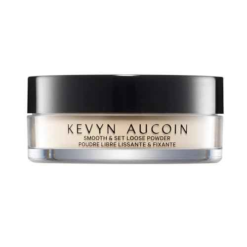 Kevyn Aucoin Smooth & Set Loose Powder with Puff: Universal shade, all skin types & tones. Sheer, lightweight, blends well, blurs imperfections, reduces shine. Makeup artist go to for even skin finish
