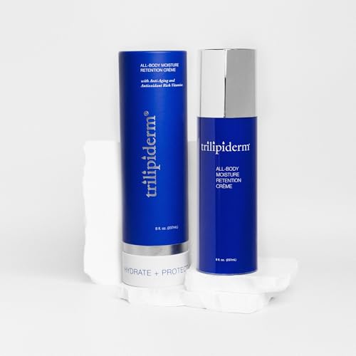 Trilipiderm All-Body Moisture Retention Cr?me 2-Pack ? Plant-Based Body Moisturizer Lotion for Dry Skin, Lightweight Hydrating Body Cream for Face & Body, 8 oz Airless Pump Bottles