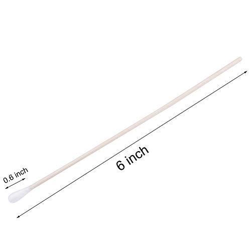 6" Cotton Swabs with Wooden Handles - 500 Pack