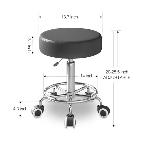 YEEZEE Rolling Stool with Wheels & Ultra Soft Cushion - Variation 1