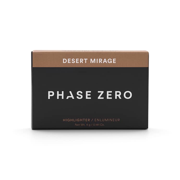 Phase Zero Makeup Powder Highlighter - "Desert Mirage" - 4g / 0.141oz - For a Long Lasting, Natural, Radiant Glow