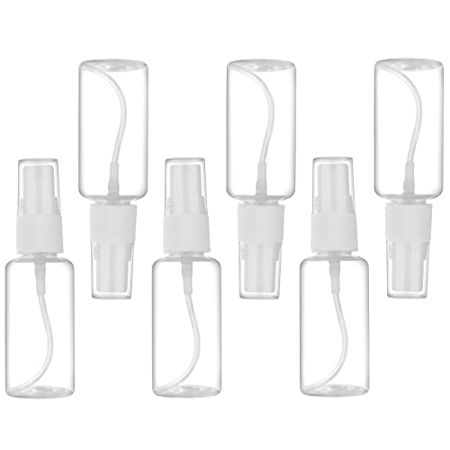 Exptolii 6 Pack 1oz/30ml Travel Spray Bottles with Funnels & Labels - Refillable Fine Mist Containers