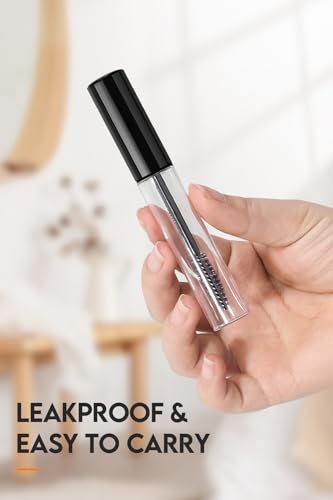 6-Pack Empty Mascara Tubes with Wands & Eyeliner Brushes