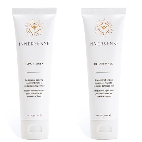 INNERSENSE Organic Repair Hair Mask - Strengthen & Smooth, 2 fl oz (2 Pack)