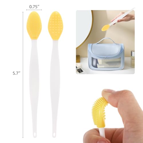 48-Pack Silicone Lip Scrub Brush Set - Double-Sided Exfoliator