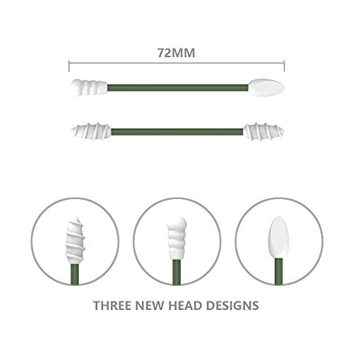 Reusable Silicone Cotton Swabs - Double Tipped Q Tips for Makeup & Cleaning, 2 Pack