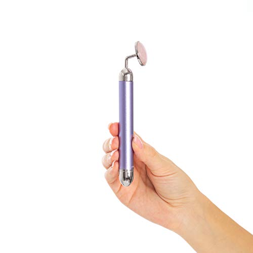 Plum Beauty Facial Massager helps Smoothen Fine Lines and Wrinkles with Our Facial Skin Rose Quartz Vibrating Massager that will Tighten, Tone & Relax Skin, Lavender