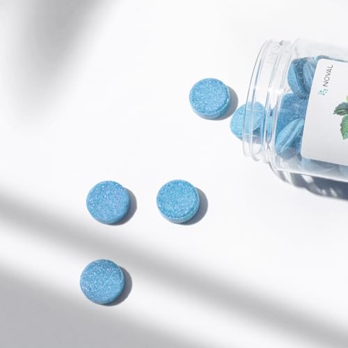 NOVAL Blue Mint Pedicure Spa Tablets - Foot Soak for Pedicure Bowls, 50 Ct