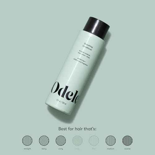 Odele Smoothing Sulfate-Free Conditioner for Extra Moisture, Frizz Control, Shine, and Straight to Curly Hair Types, 13 Fl Oz