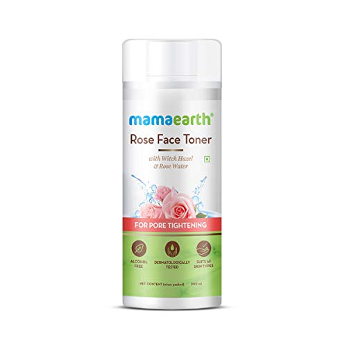 Mamaearth Rose Water Toner with Witch Hazel & Cucumber | Gentle Daily Skin Toner | Alcohol-Free | All Skin Types | 200ml