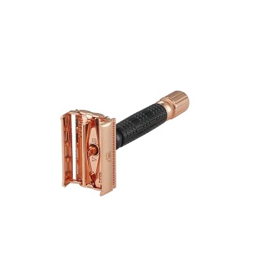 VIKINGS BLADE Double Edge Safety Razor for Men + 5 Swedish Steel Blades + Luxury Case. Smooth, Reusable, Eco-Friendly (Chieftain ¡°Odin¡±)