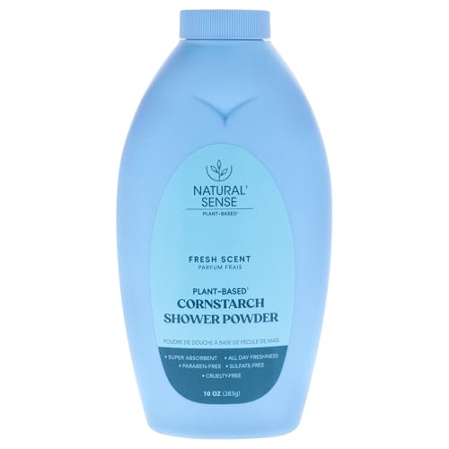 Dr. Natural Plant-Based Cornstarch Shower Powder, 10 oz