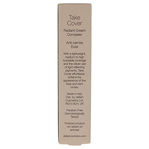 delilah - Take Cover Radiant Cream Concealer - Marble - Easily Blendable, Hydrating, Long-Lasting, Light Reflecting, Imperfections Corrector - Enriched with Vitamin E - Medium to Full Coverage-0.12 Oz