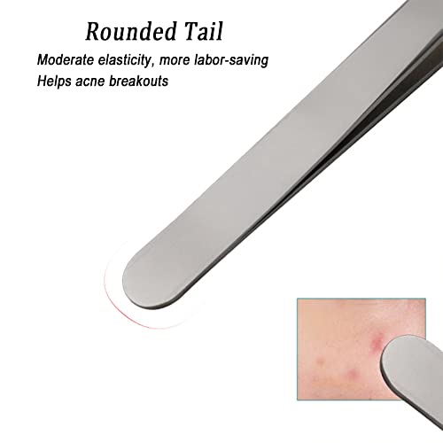 Professional Blackhead Remover Tweezers Kit 3-Piece Stainless Steel
