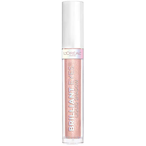 L'Oreal Paris Brilliant Eyes Shimmer Liquid Eye Shadow, Longwearing Lasting Shimmer, Crease Resistant, Flake-Proof, Precision Applicator, Quick Dry, Non-Greasy, Paradise Star, 0.1 oz.